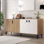 Hanah Home Neva 4003 Consola Roble zafiro y blanco